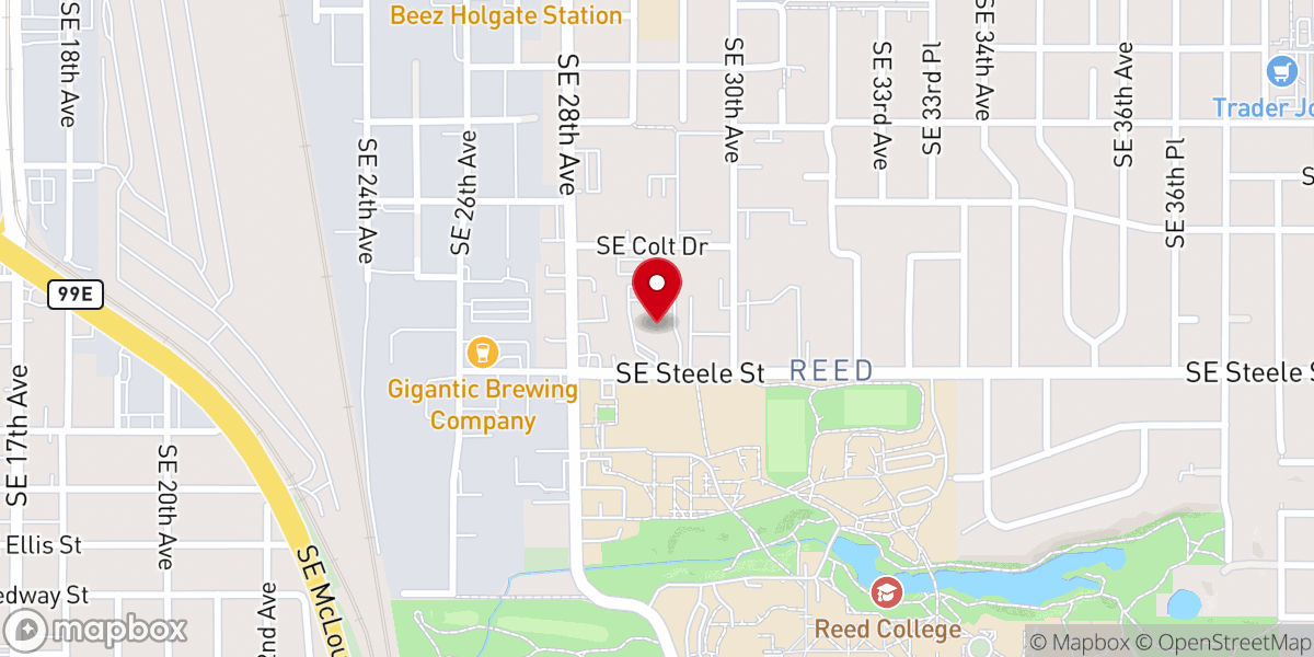 Map showing location of Reedwood Friends Church
