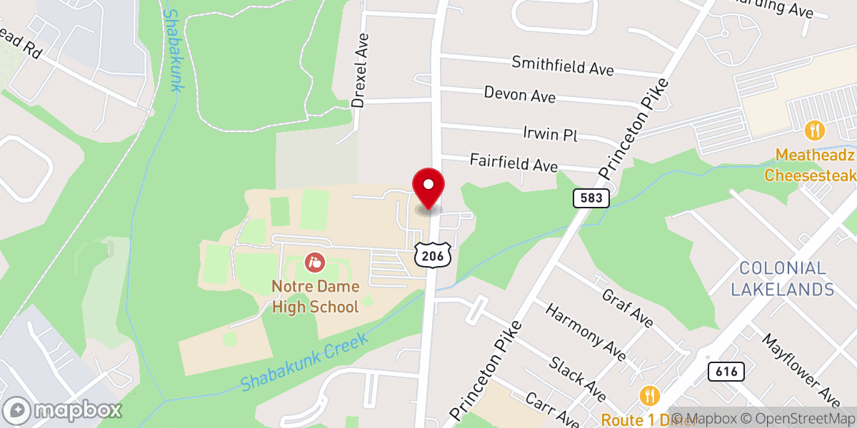 Map showing location of Convent Notre Dame Diocesan Chancery