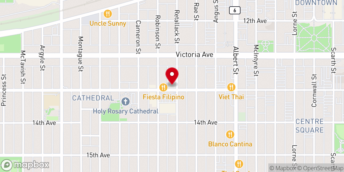 Map showing location of Cathedral Neighbourhood Centre