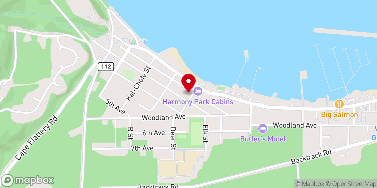 Map showing location of Apostolic Faith Church of Neah Bay