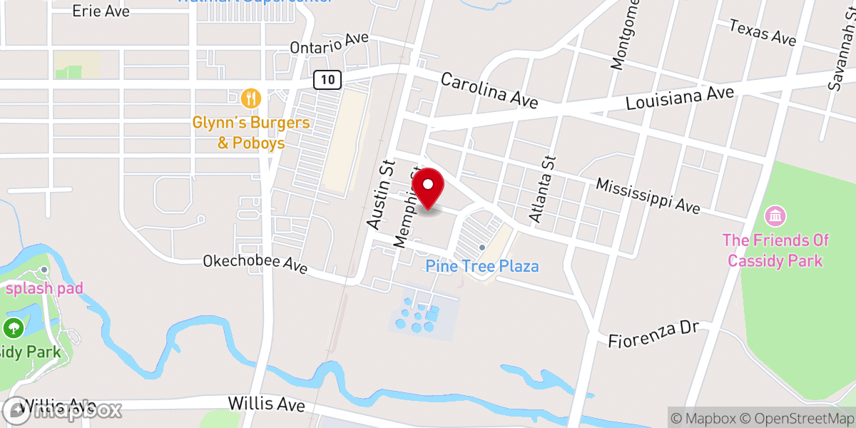 Map showing location of St Matthew's Episcopal Church
