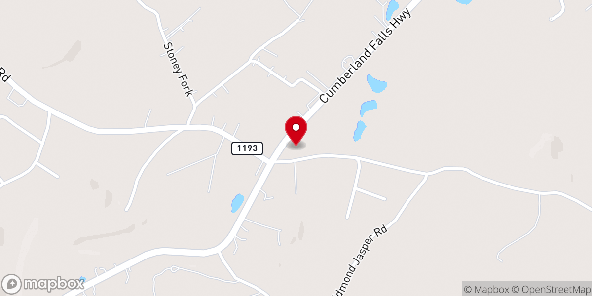 Map showing location of Greenland Baptist Church