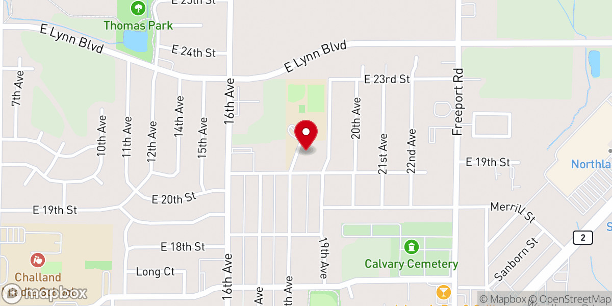Map showing location of Sinnissippi Baptist Association