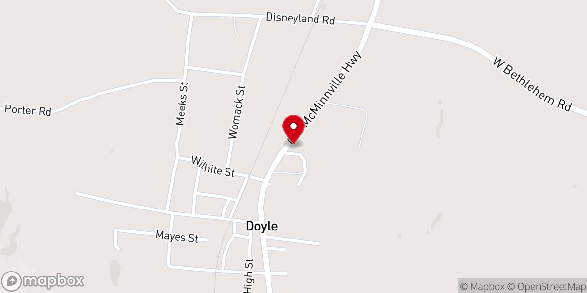 Map showing location of The Way Church of Doyle