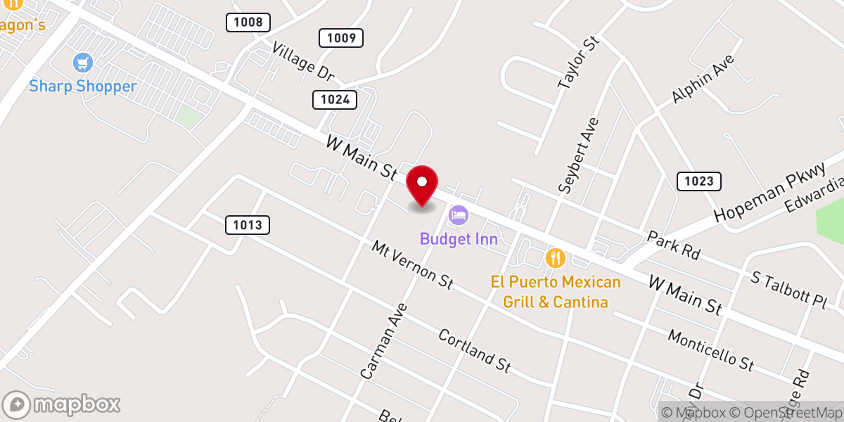 Map showing location of St Mark's United Methodist Church