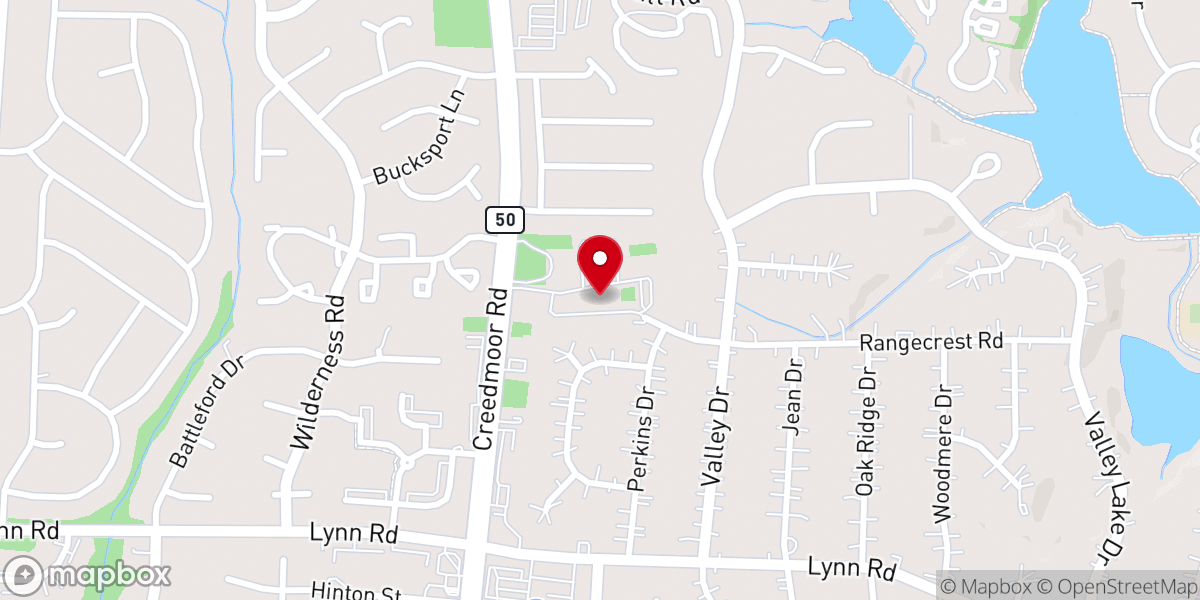 Map showing location of Asbury Church