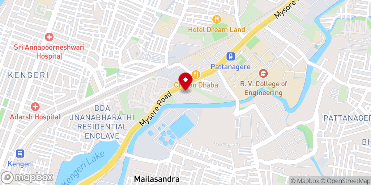 Map showing location of The Pentecostal Mission Church - TPM Kengeri
