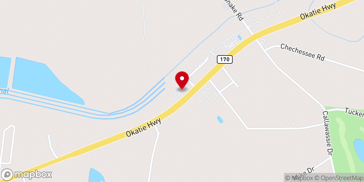 Map showing location of The Episcopal Church in Okatie