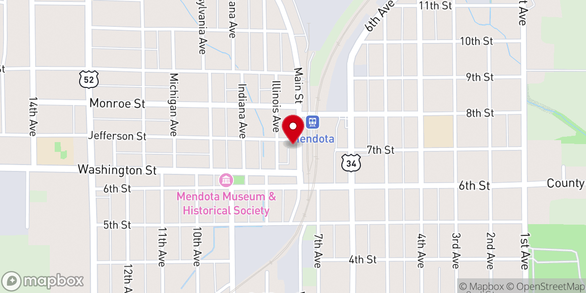 Map showing location of Faith Fellowship Church