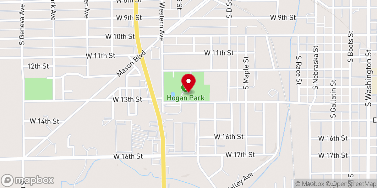 Map showing location of Saint Paul Missionary Baptist Church