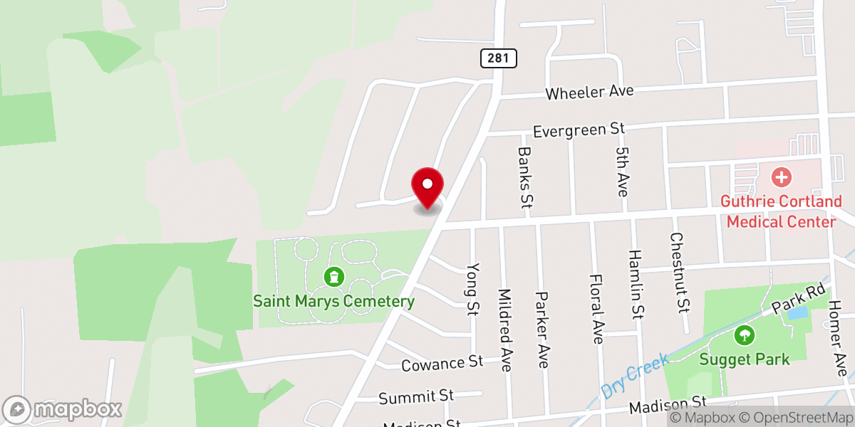 Map showing location of Crown Alliance Church