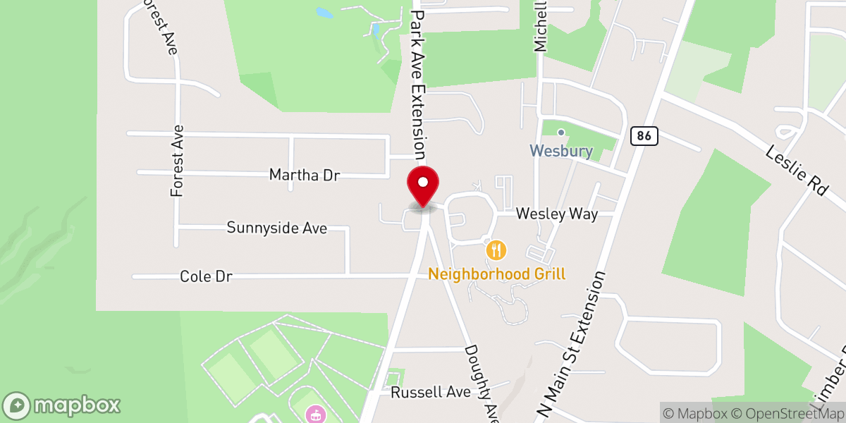 Map showing location of Meadville Mennonite Chapel