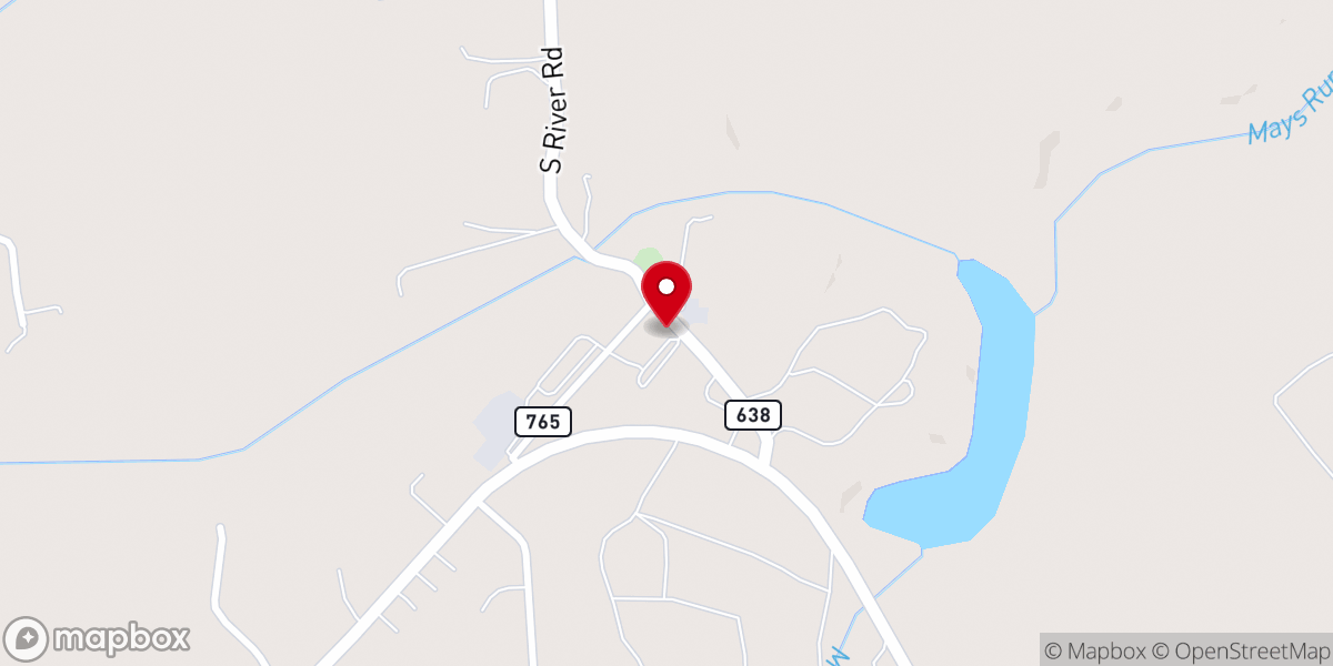 Map showing location of Saint John Baptist Church