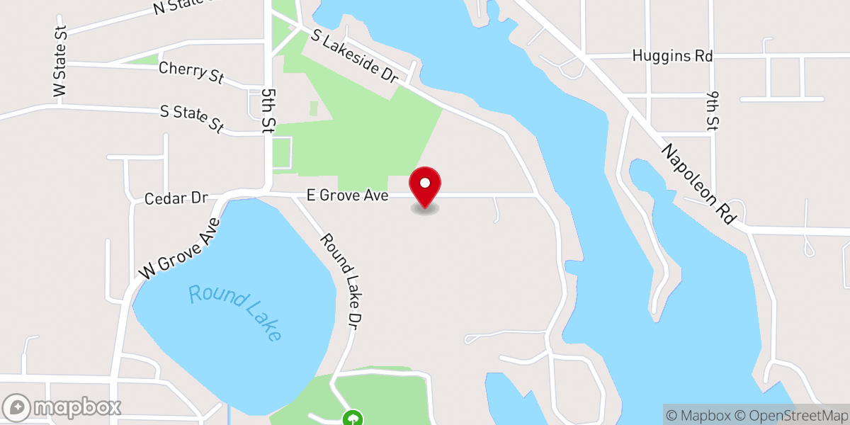 Map showing location of St.Aidan's Episcopal Church