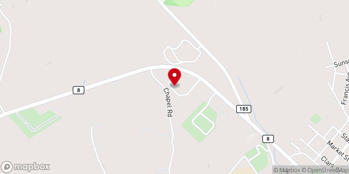 Map showing location of Potosi Southern Baptist