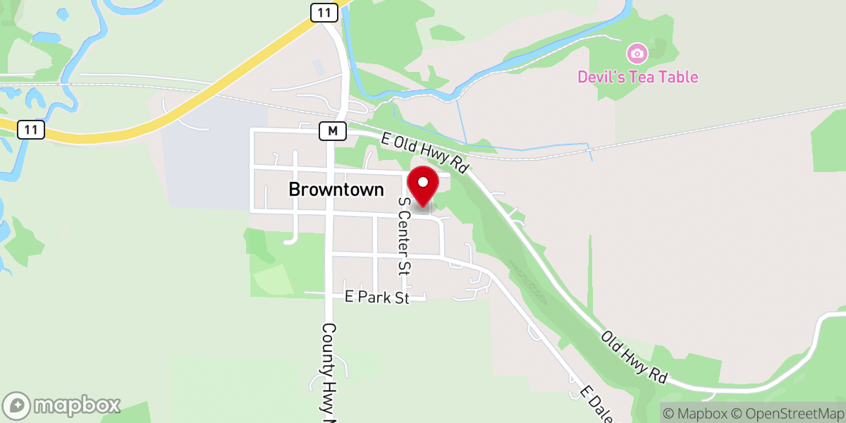 Map showing location of Peace Church in Christ