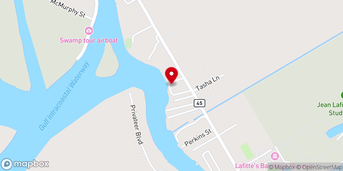 Map showing location of Airboat Adventures