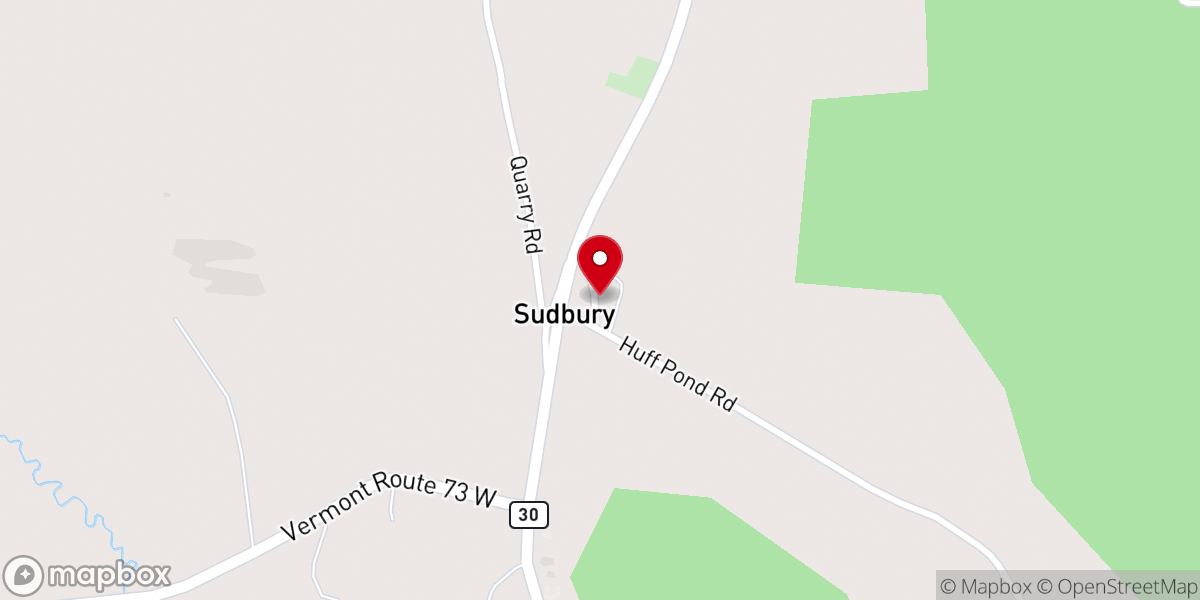 Map showing location of Sudbury Congregational Church