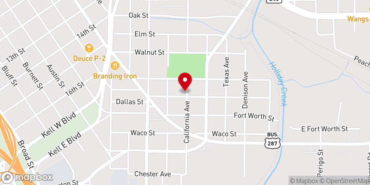 Map showing location of Saint Matthews Baptist Church