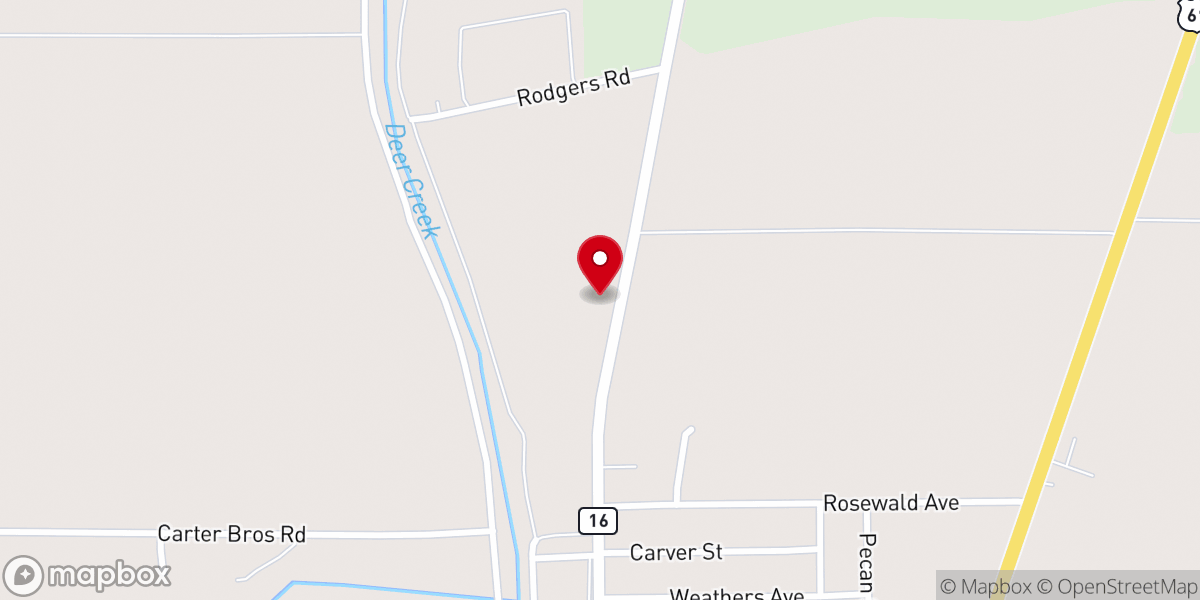 Map showing location of Salem M.B. Church