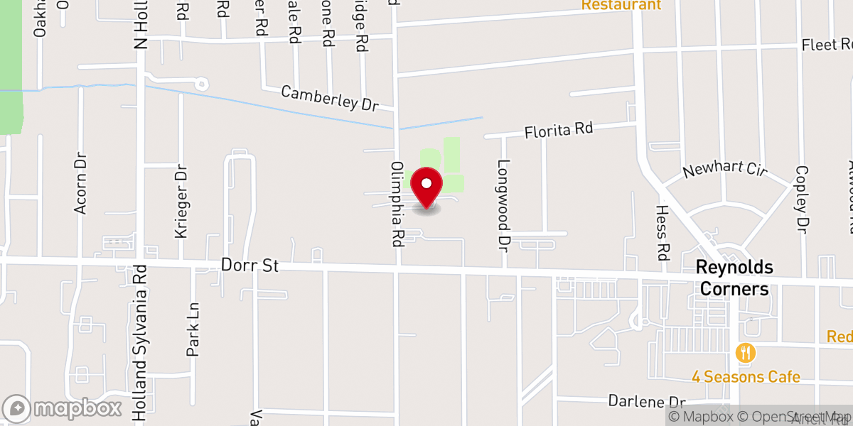 Map showing location of Little Flower Catholic Church