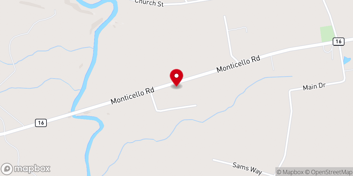Map showing location of Eatonton Church of Christ
