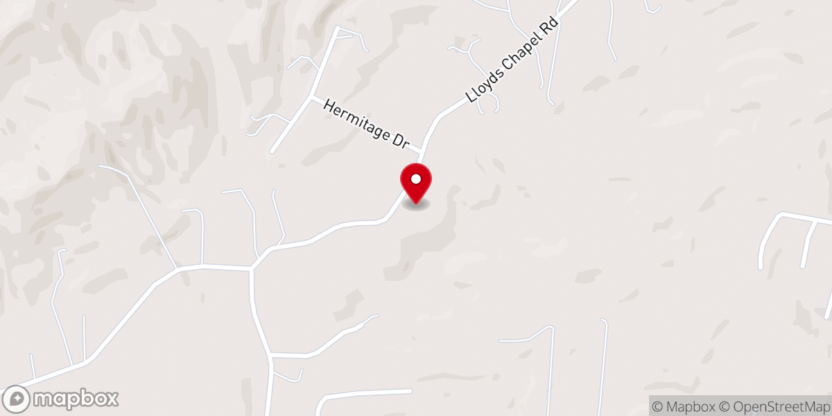 Map showing location of Mount Mitchell Primitive Baptist Church