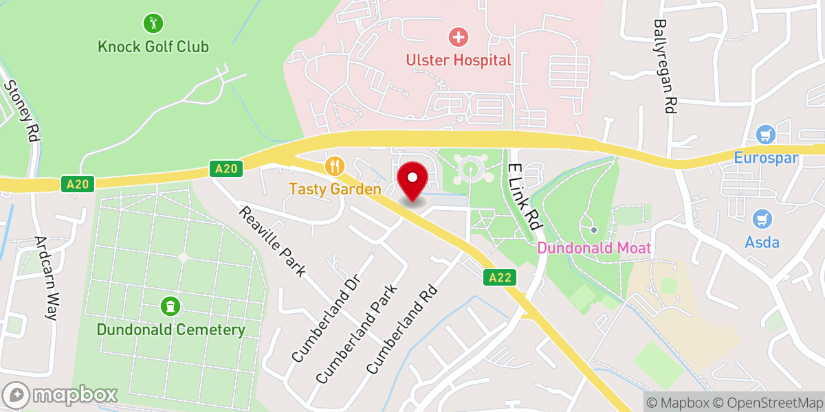 Map showing location of Crosspoint Church