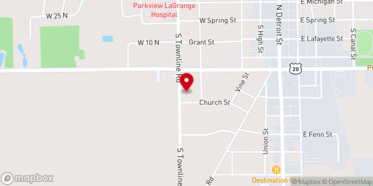 Map showing location of LaGrange Church of Christ