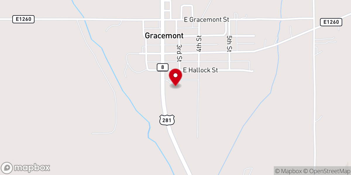 Map showing location of First Baptist Church