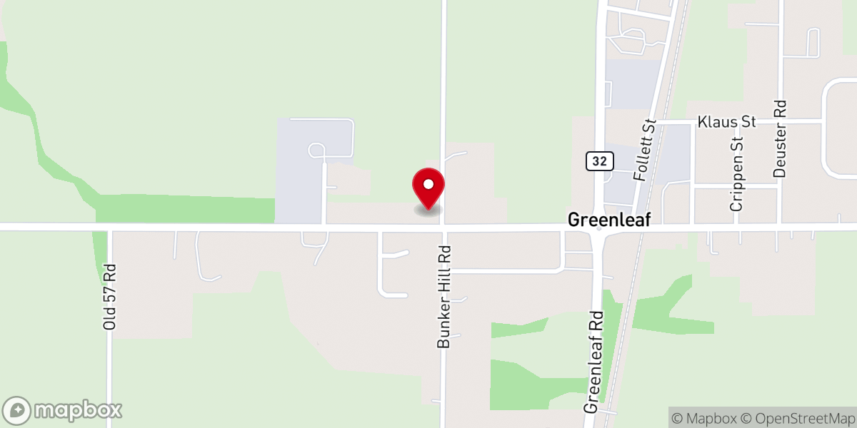 Map showing location of St. Paul's Lutheran Church