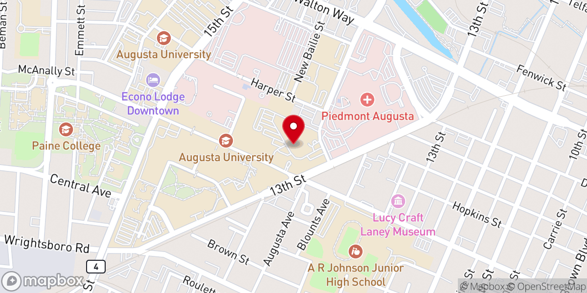 Map showing location of Au Health Professions Associates Inc