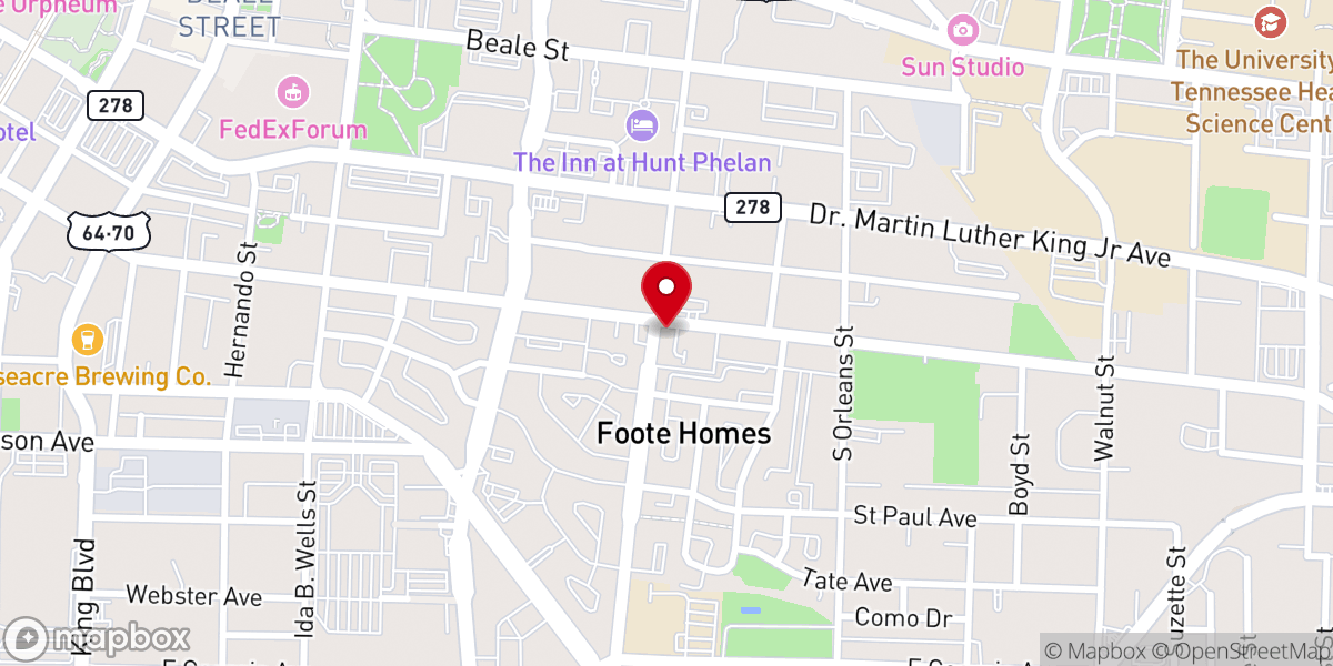 Map showing location of Mt. Nebo Baptist Church