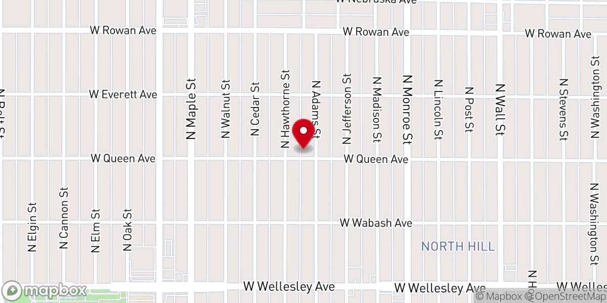 Map showing location of Immanuel Baptist Church