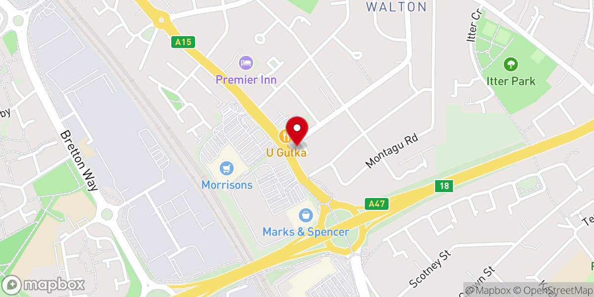Map showing location of Sacred Heart and Saint Oswald's Parish