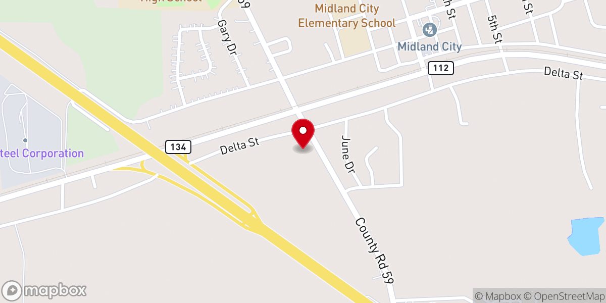 Map showing location of Rocky Branch CHC