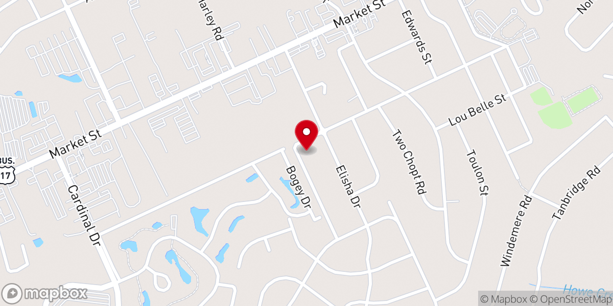 Map showing location of Wilmington Bible Chapel