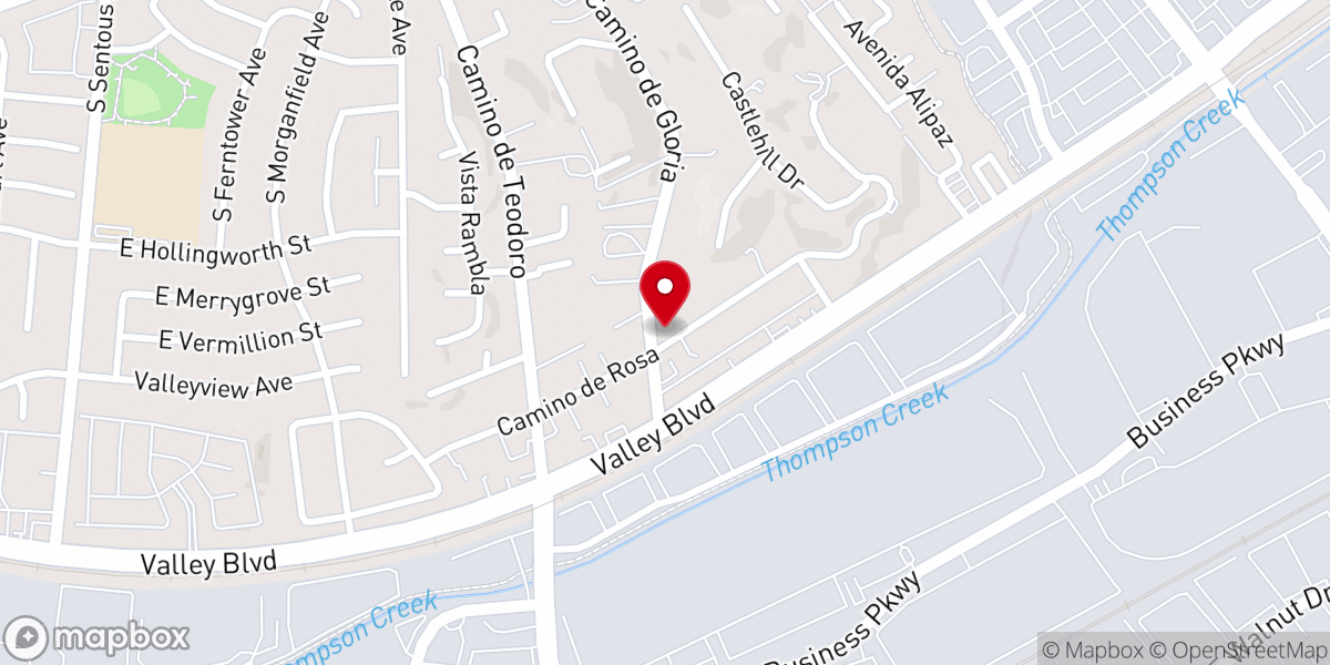 Map showing location of The Church in Walnut