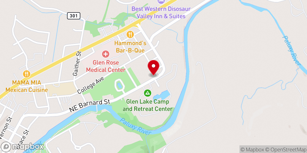 Map showing location of Grace Baptist Church
