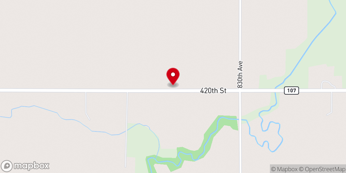 Map showing location of Saint John's Lutheran Church