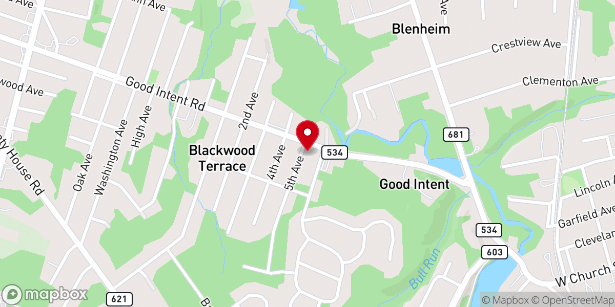 Map showing location of Infant Jesus Parish - St. John Vianney Roman Catholic Church