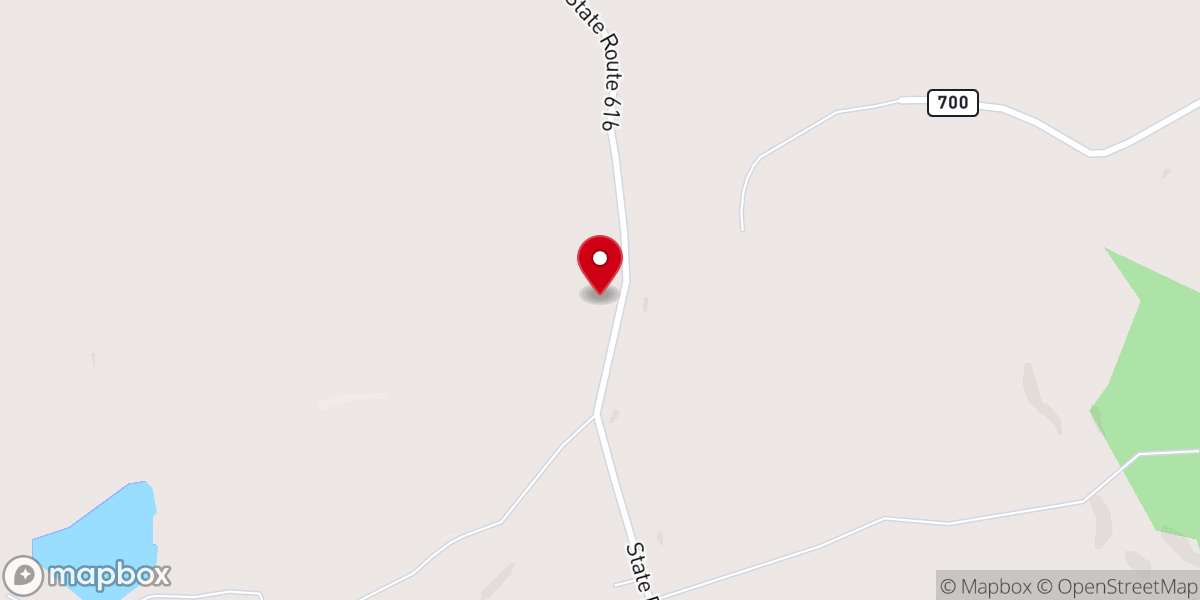 Map showing location of Locust Grove Baptist Church