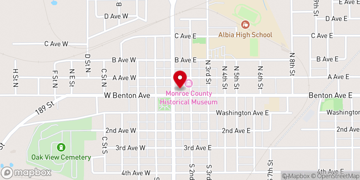 Map showing location of Albia Newspapers Inc