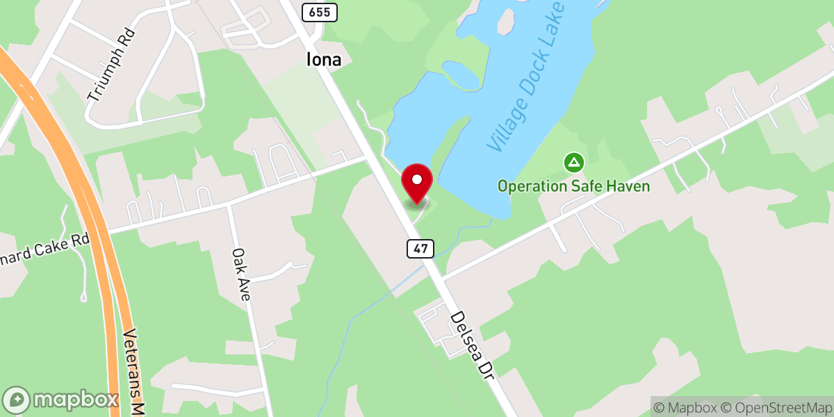 Map showing location of Amazing Grace Community Church