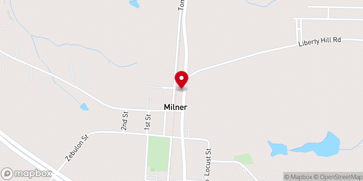 Map showing location of Central Baptist Church