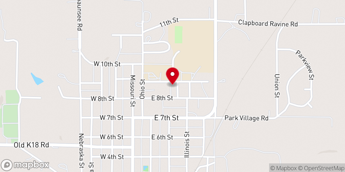 Map showing location of Grace Fellowship Church
