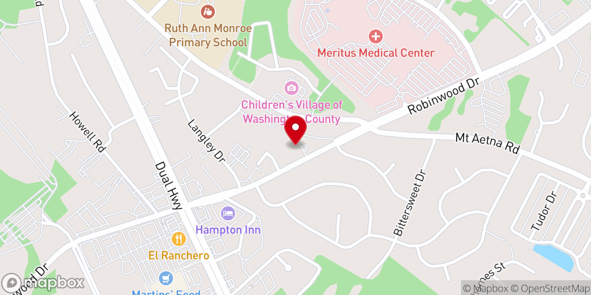 Map showing location of Church of the Nazarene