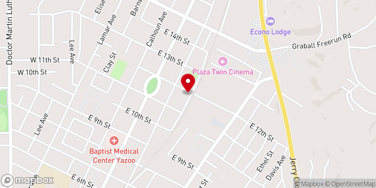 Map showing location of Zion Field Church