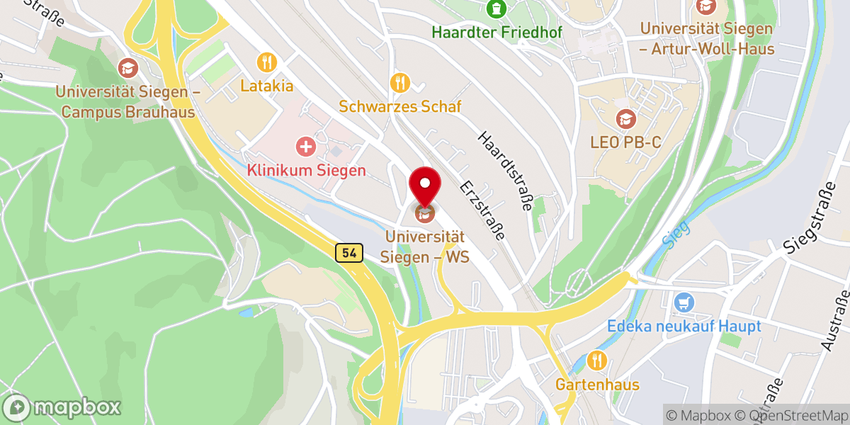 Map showing location of Kreiskirchenamt - Ev. Kirchenkreis Siegen-Wittgenstein