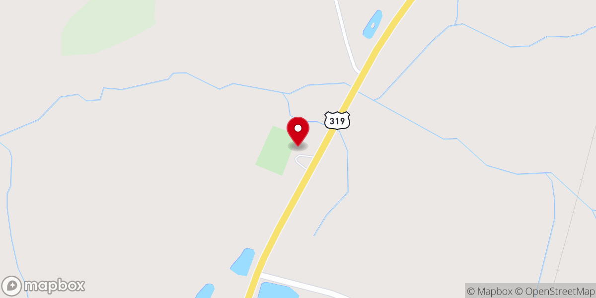 Map showing location of Big Creek Baptist Church